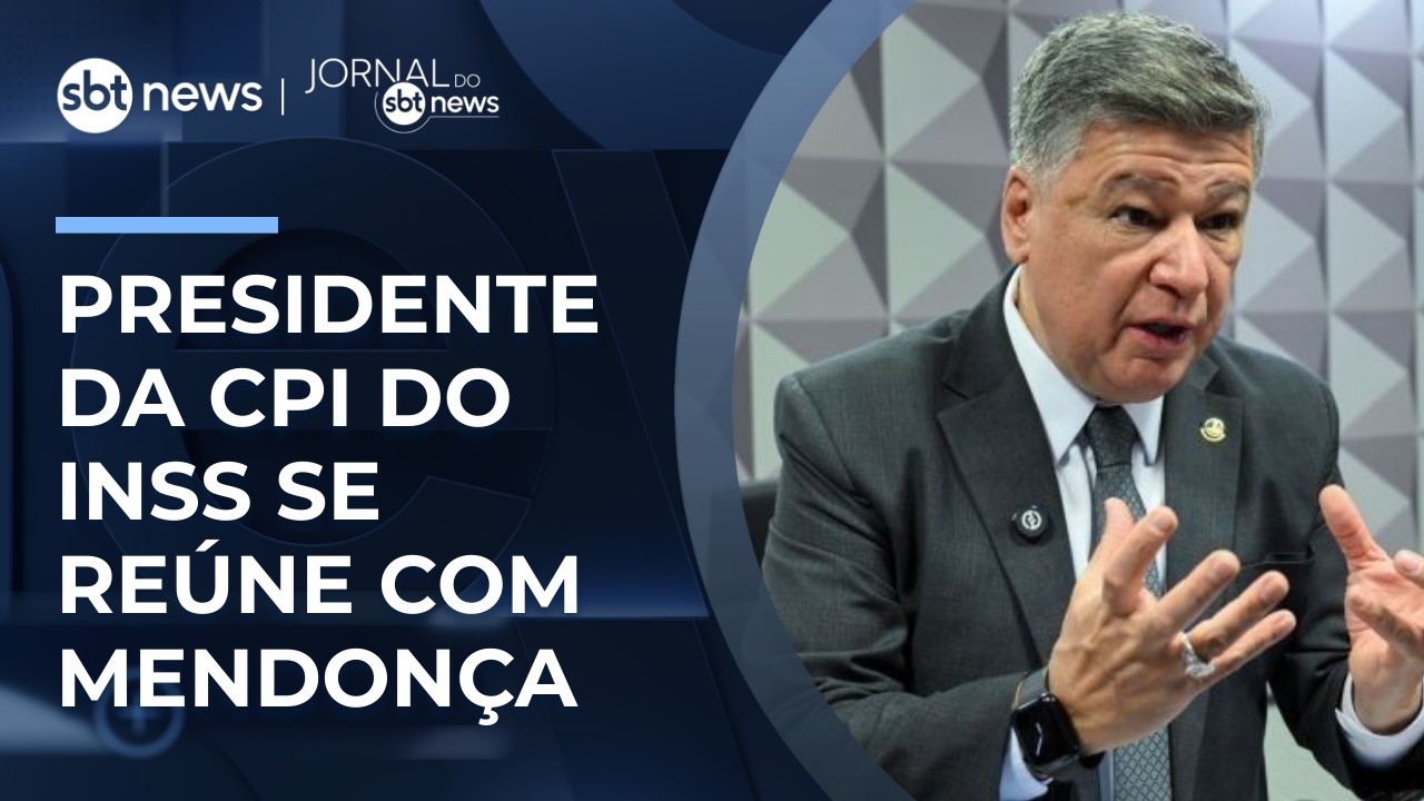 Presidente da CPI do INSS se reúne com Mendonça no STF | #JornaldoSBTNews