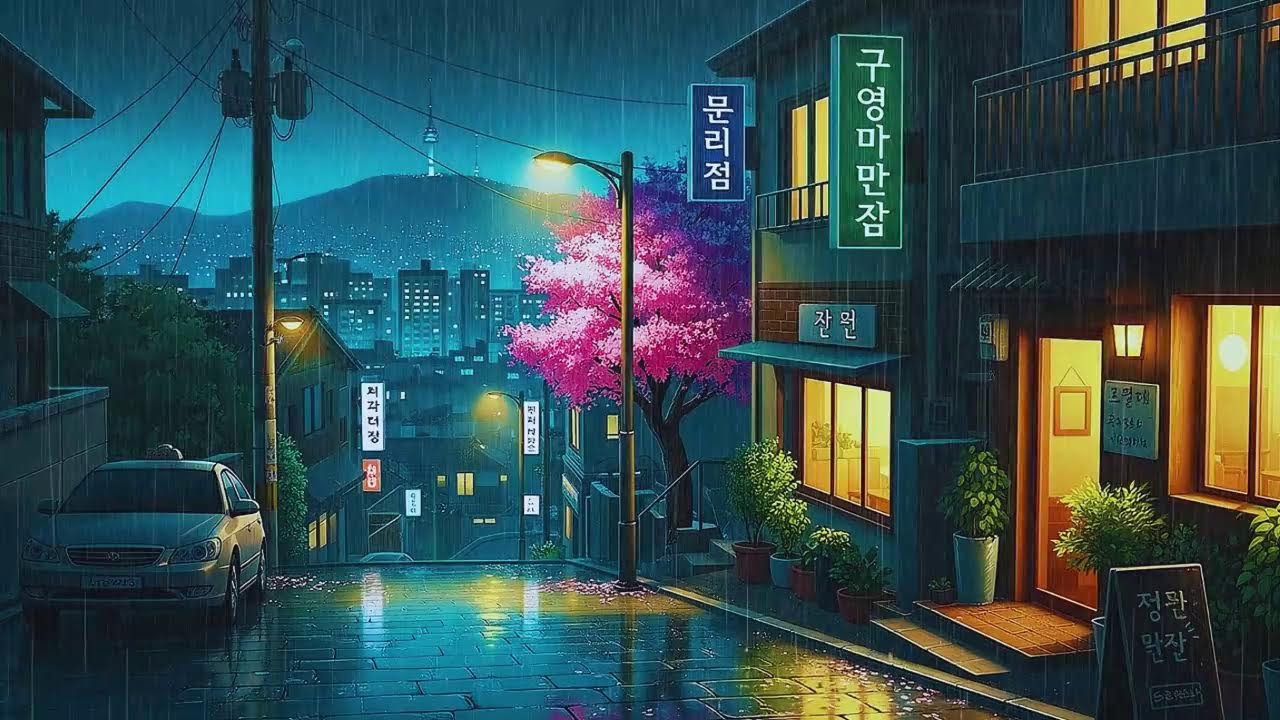 Rain Sounds with Lofi for Productivity in a Soft Korean Atmosphere to Stay Focused 😌