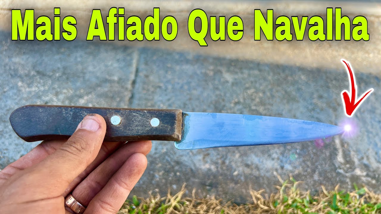 Como Amolar Faca Igual Navalha Usando um Amolador Caseiro 