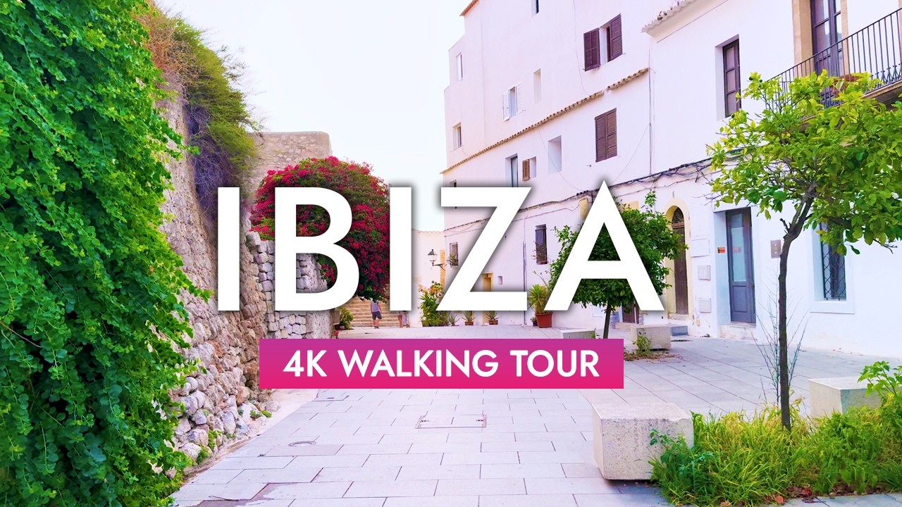 Eivissa, Ibiza Walking Tour 4K 60FPS | Dalt Vila, Old Town & Harbour