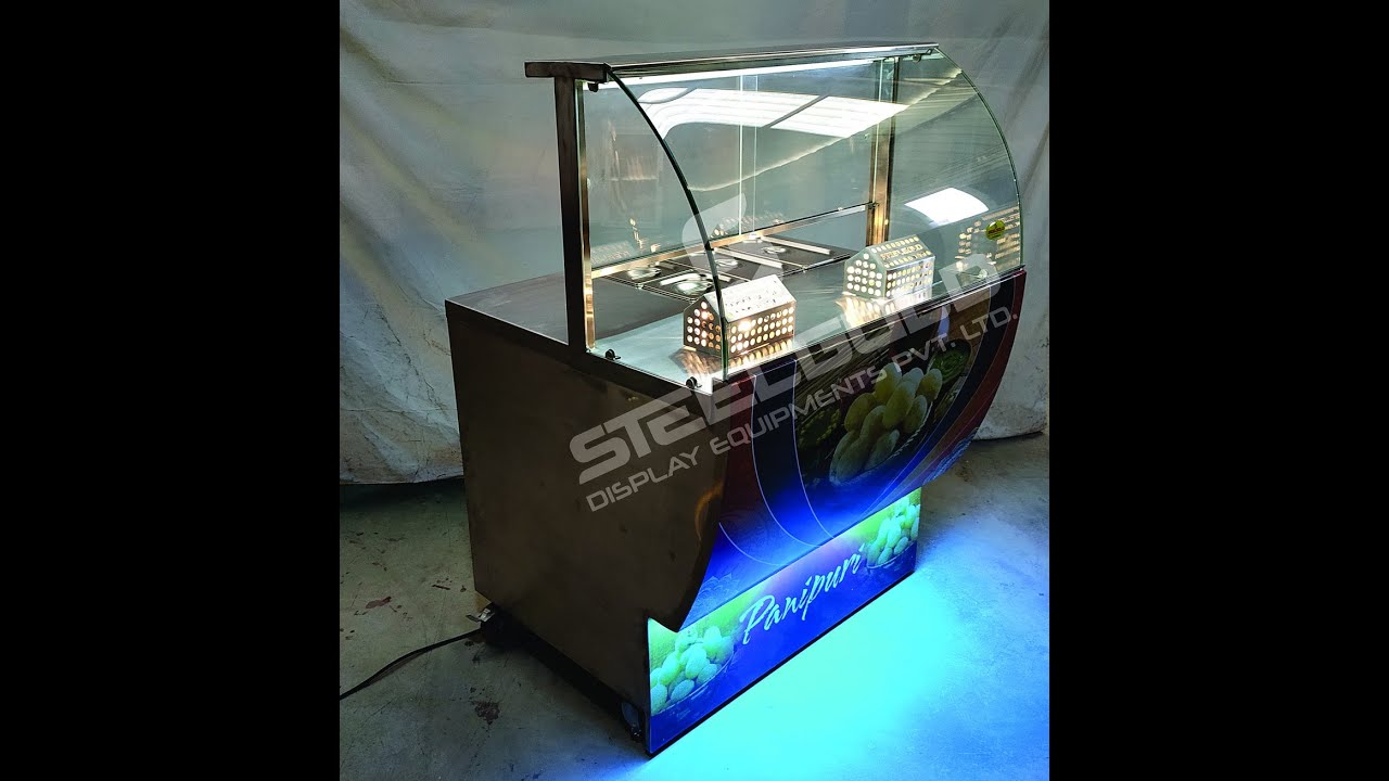 PANIPURI DISPLAY COUNTER  STEELGOLD Display Equipments Pvt. Ltd. Contact : +91 8866766662/8866766663