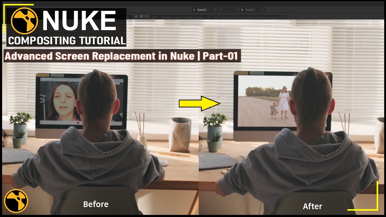 Nuke Screen Replacement Using Projection & PointCloudGenerator | Advanced Screen Replacement  Part01