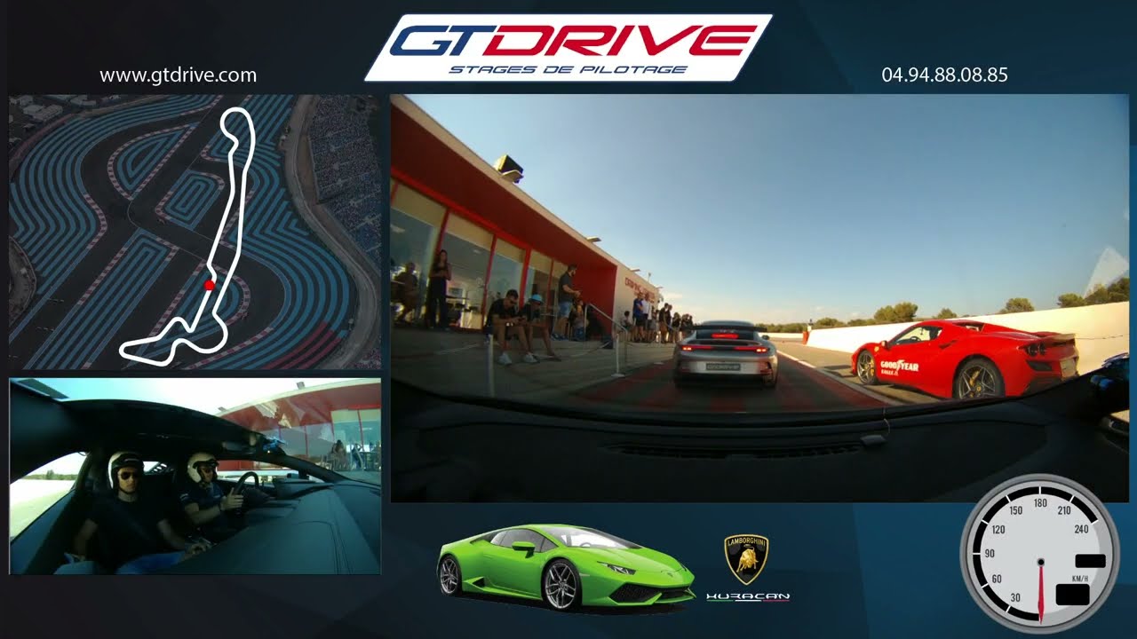 Baptême Lamborghini Huracan 5 tours circuit Paul Ricard driving center GTDRIVE