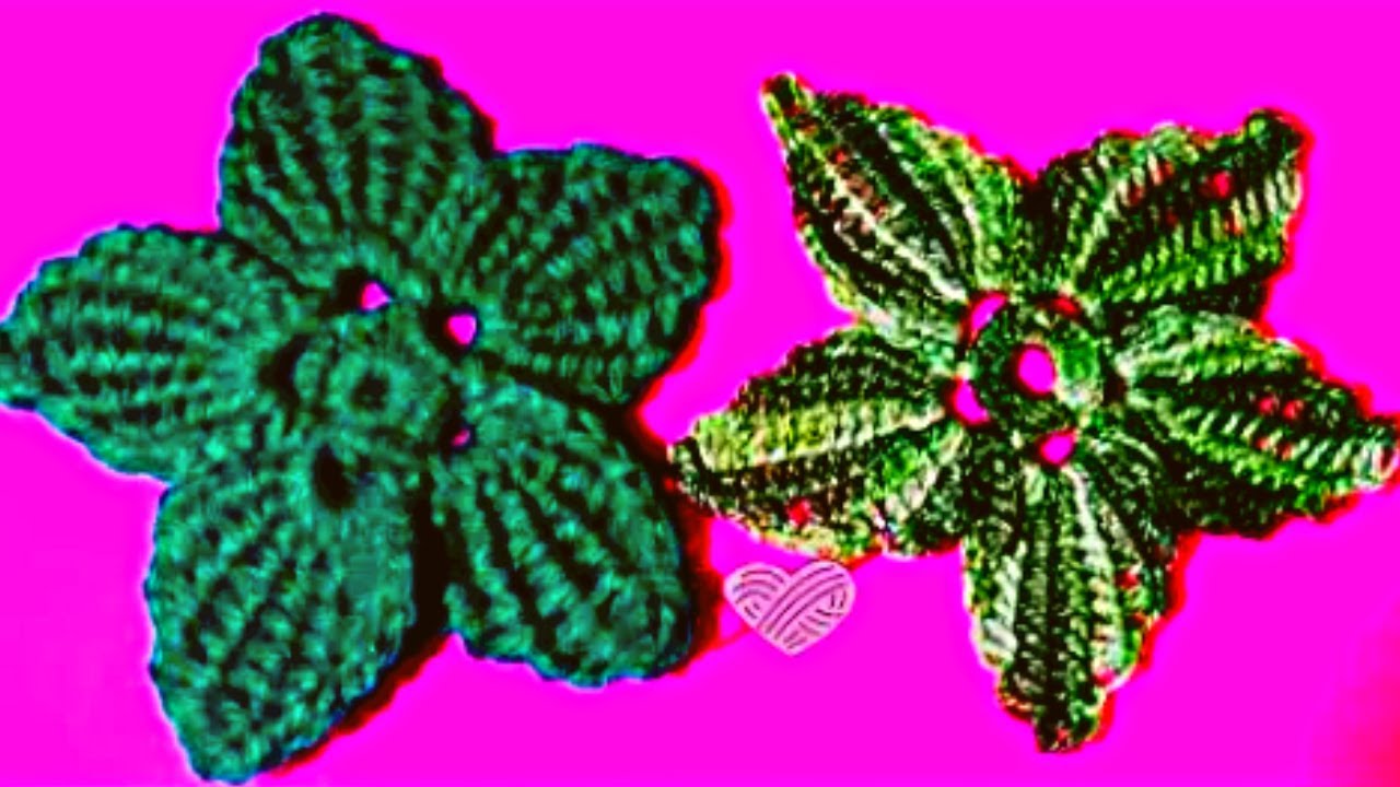Como fazer folhas em croche tunisiano/ estrela em croche tunisiano @marlythibes