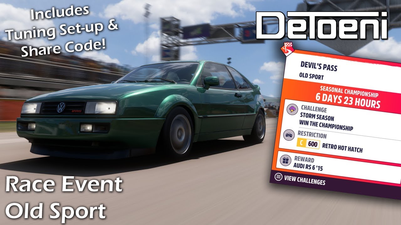 Old Sport Race Event Guide For Retro Hot Hatch Forza Horizon 5