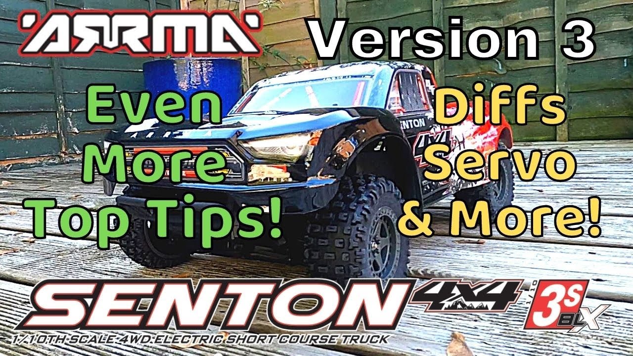 Arrma Senton 3s BLX V3 Maintenance, Diff, Servo. Arrma 3s Upgrades Granite Typhon Big Rock Vorteks