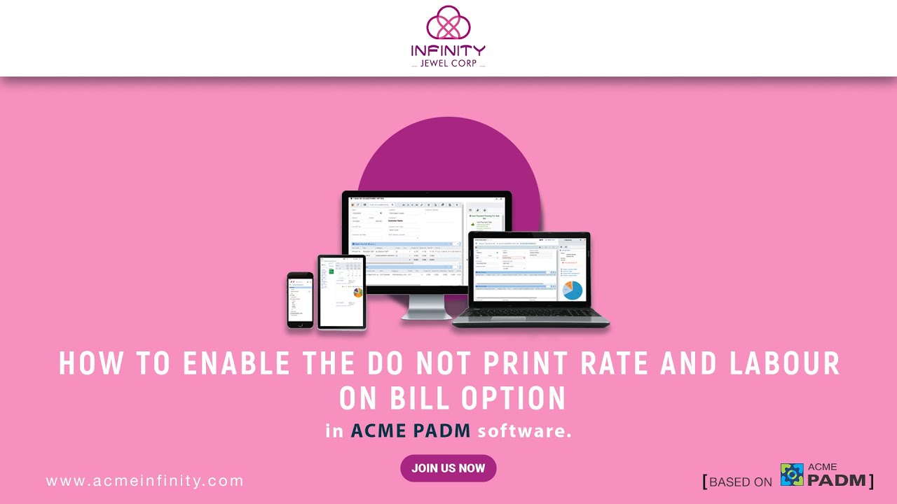 How to enable the Do Not Print Rate and Labour on Bill option