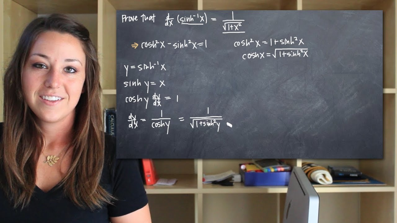 Derivative of an inverse hyperbolic function (KristaKingMath)