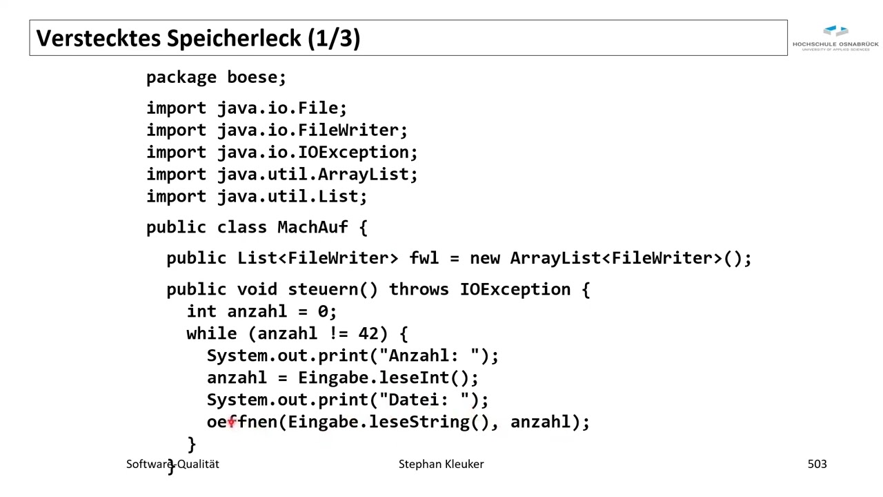 SQ VL14 PerformanceTest Testautomatisierung QSOrganisation