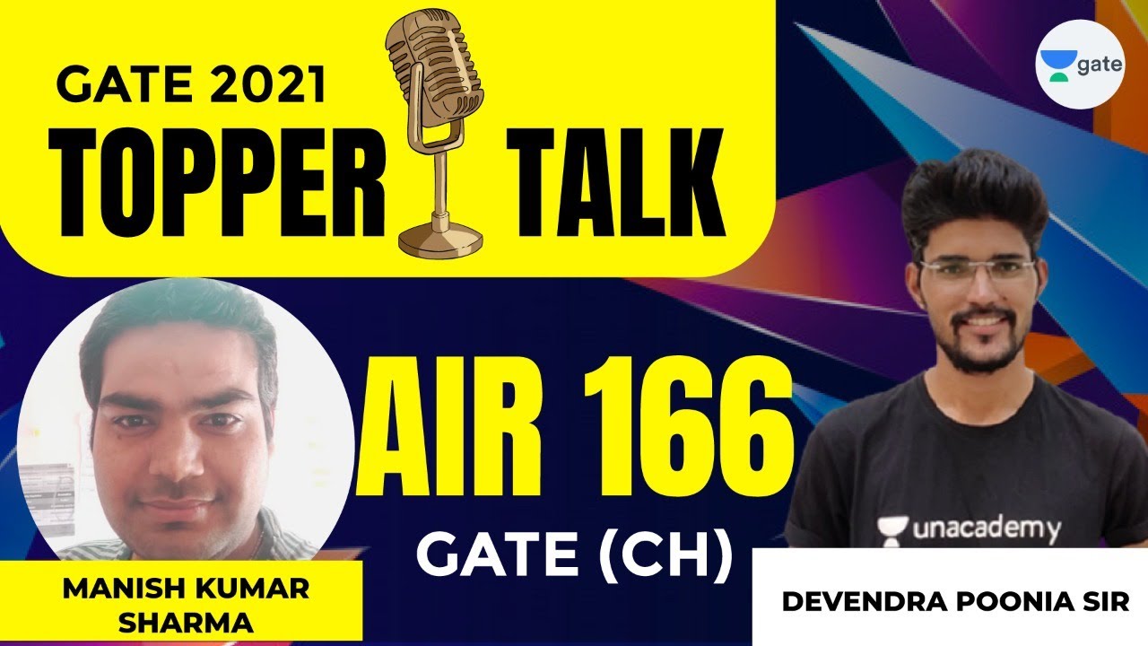GATE AIR 166 | Manish Kumar Sharma | Toppers Talk | GATE 2021 CH | Interview with Devendra Poonia