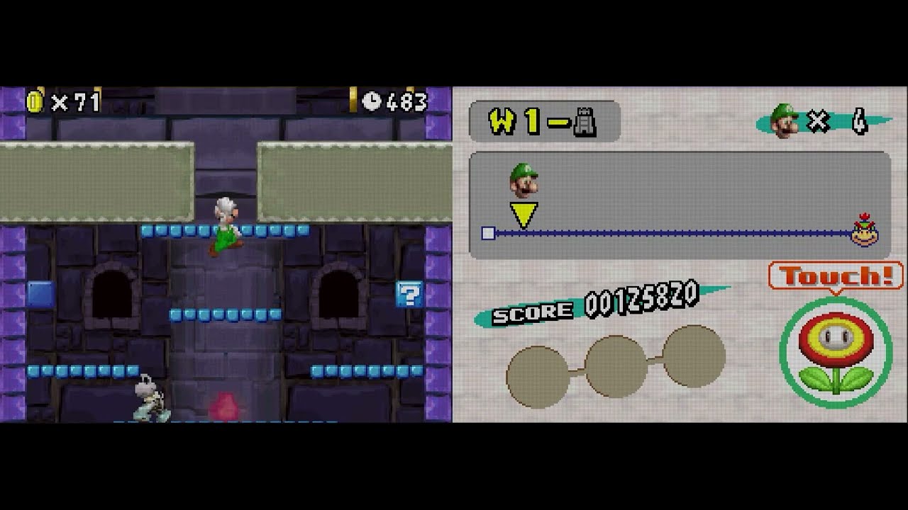 Going to mid boss of Brower Jr. (New Super Mario Bros.)
