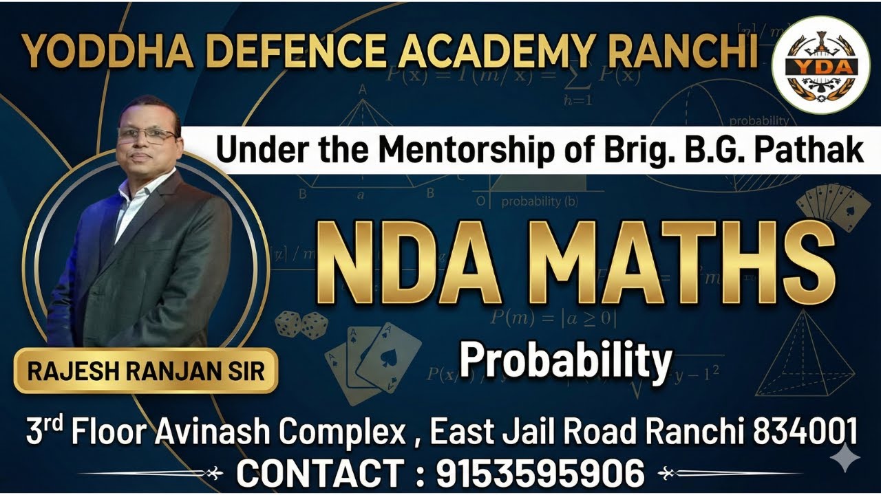 NDA Maths Probability Class | Rajesh Ranjan Sir | Yoddha Defence Academy (YDA)
