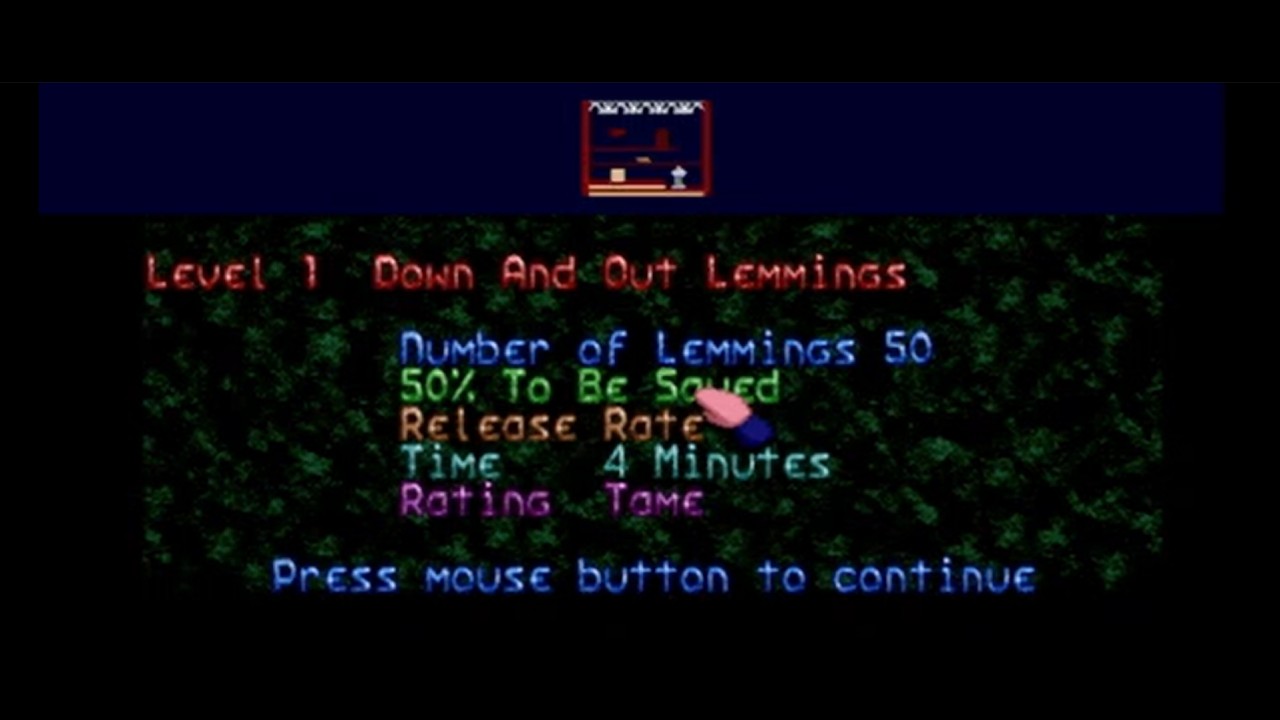 WR: Oh No! More Lemmings. Amiga 500 full run through.