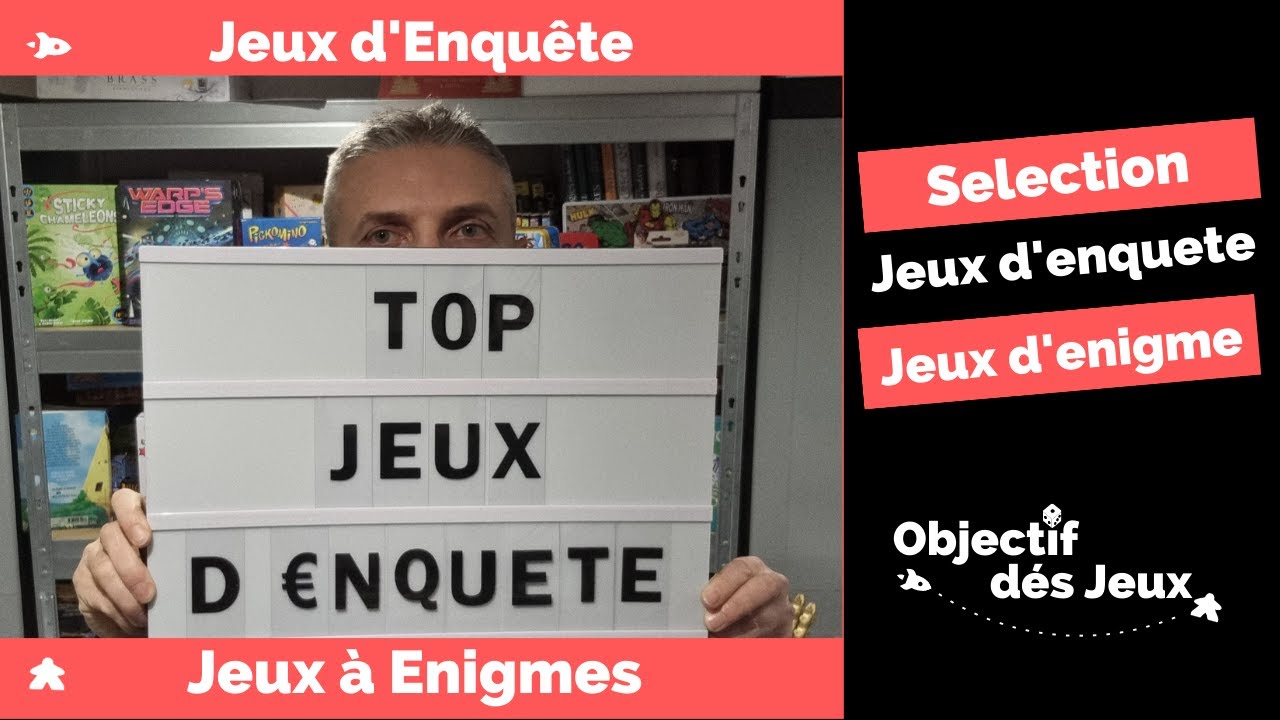 Sélection Top des meilleurs Jeux de société d'enquête et d'énigme testés en 2022.
