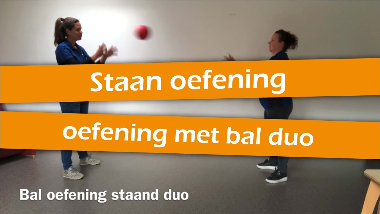 Staan oefening | Oefening met bal duo