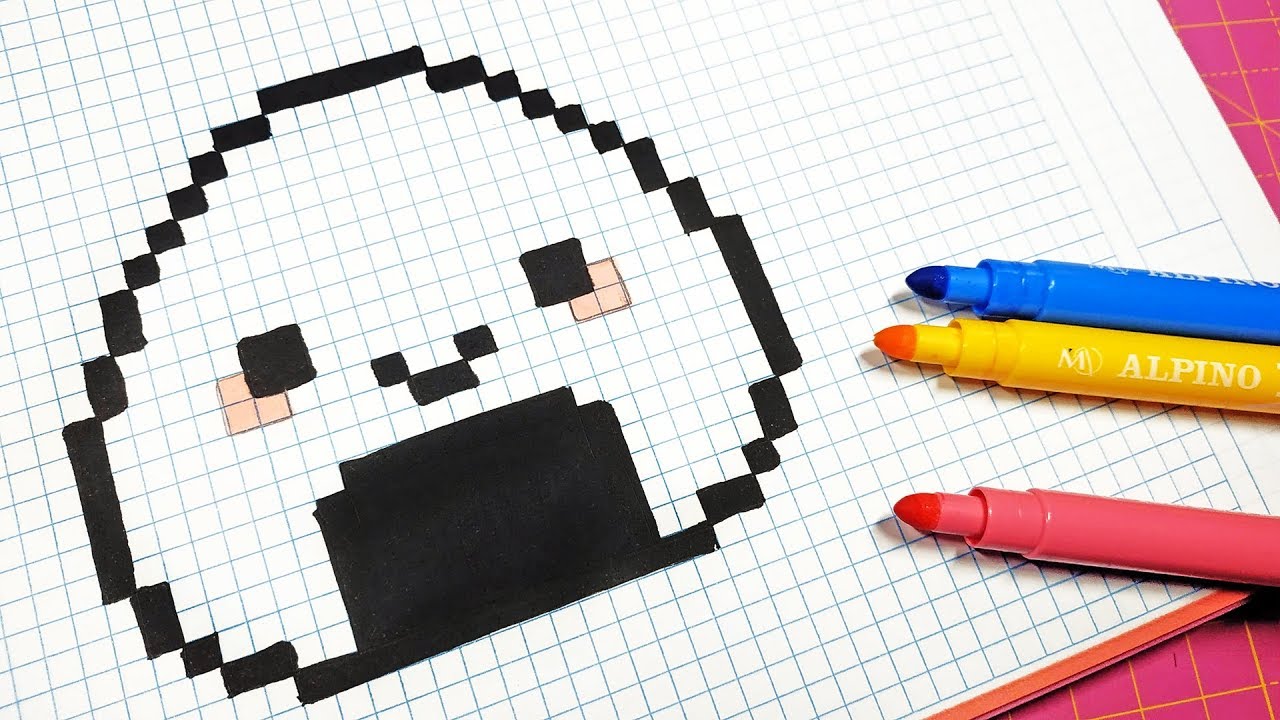 Handmade Pixel Art - How To Draw Kawaii Ball Rice #pixelart
