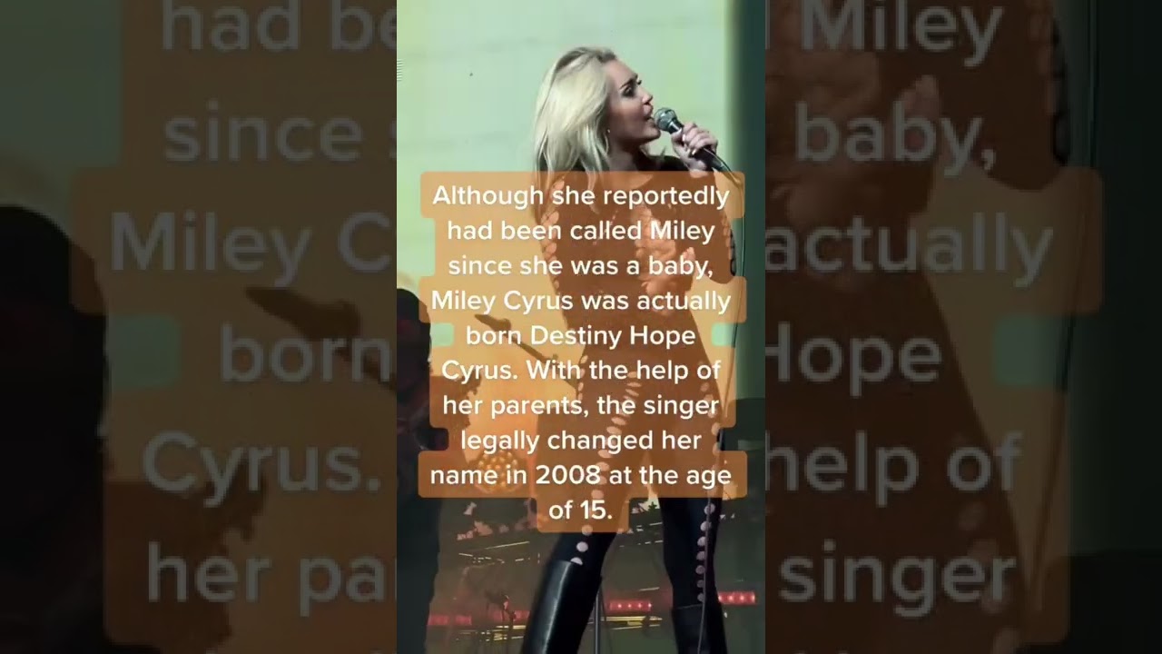 Miley Cyrus Given Name Is &lsquo;Destiny Hope&rsquo; #shorts
