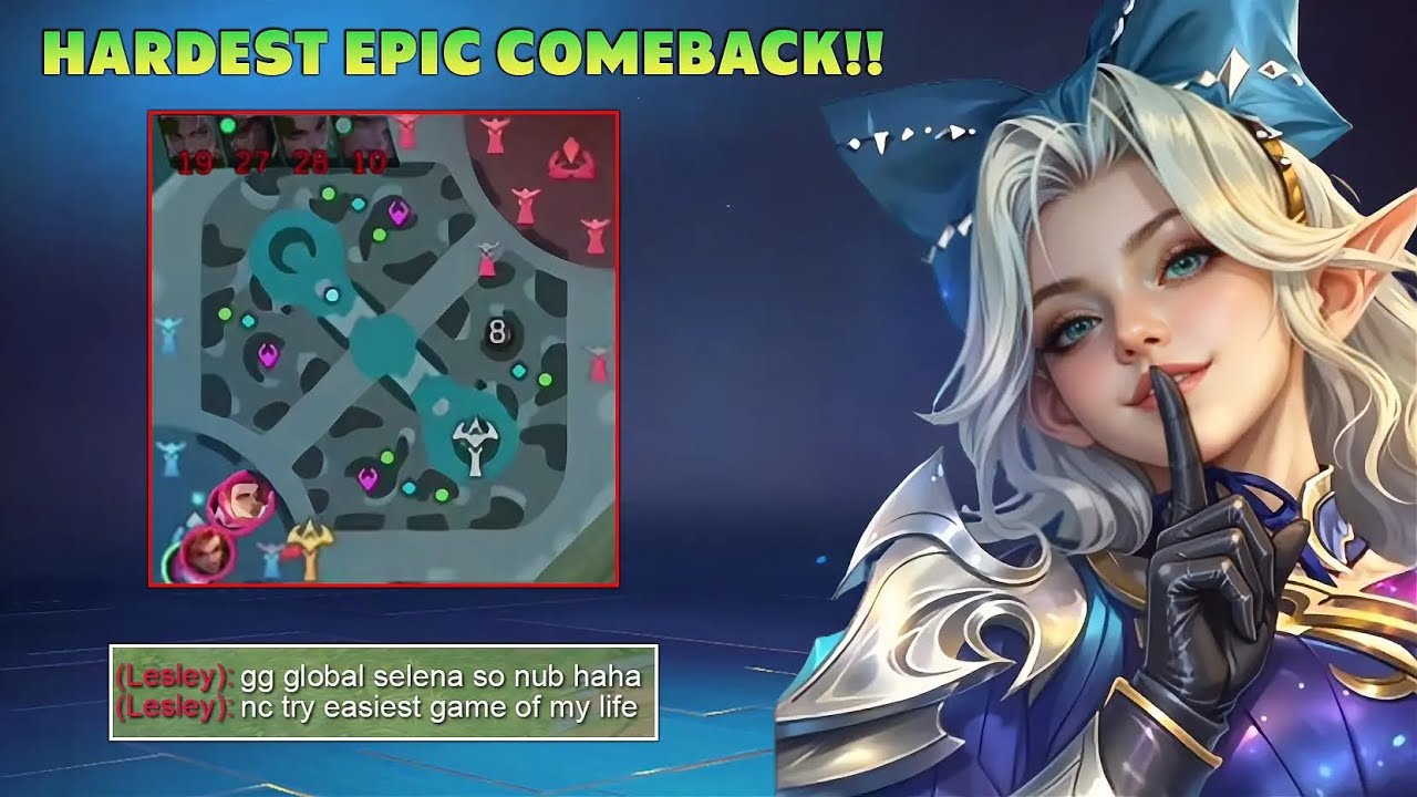 THIS IS HOW I MANAGE TO EPIC COMEBACK THIS GAME USING THIS GLOBAL SELENA MIRACLE ARROW!! 