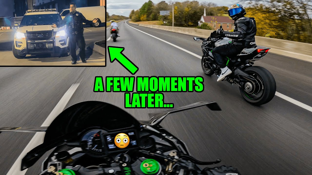 COP SHOWS UP TO OUR HOTEL AFTER WE FLED THE SPOT 😰 | Ninja H2, S1000rr, R1, RSV4, ZX10r, V4R