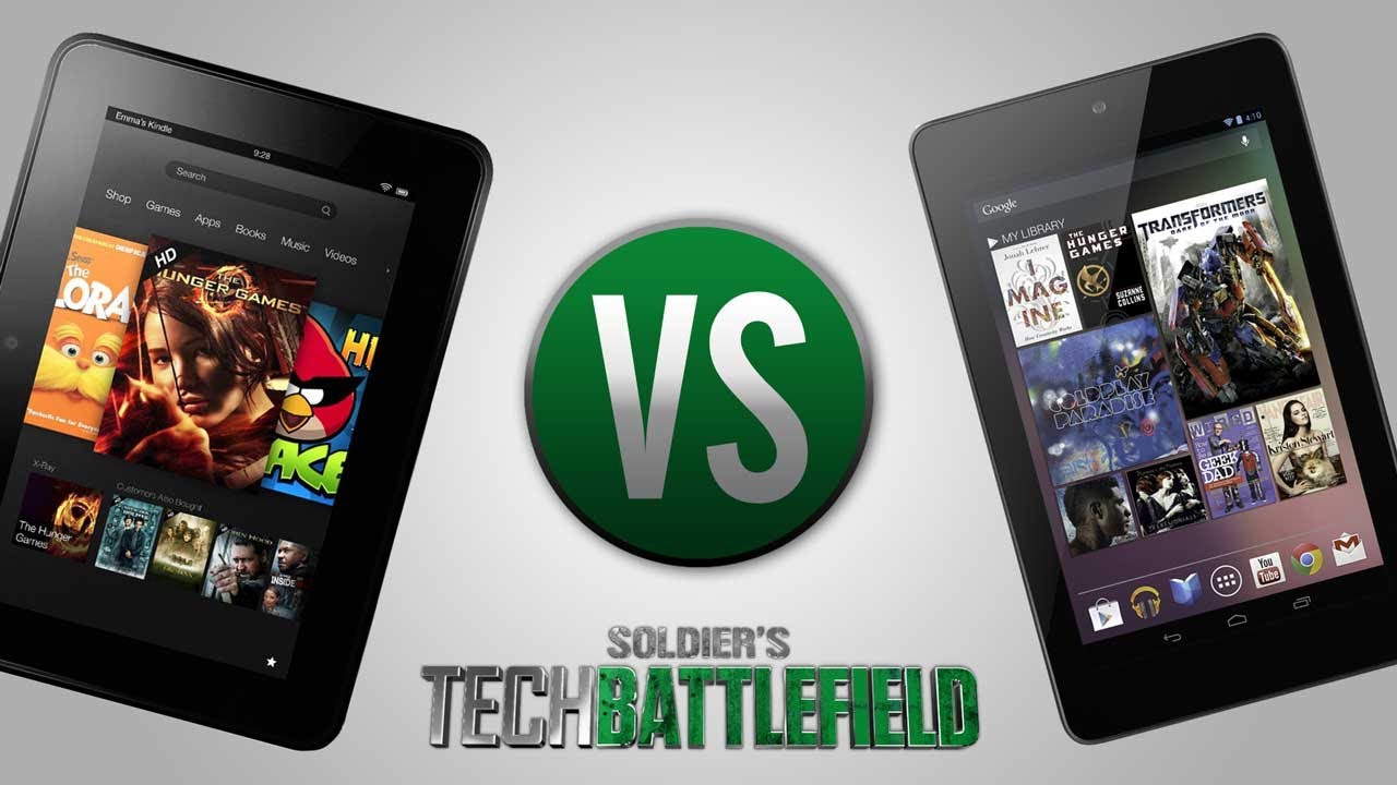 Google Nexus 7 Tablet vs Amazon Kindle Fire HD 7 Tablet - Soldier's Tech Battlefield
