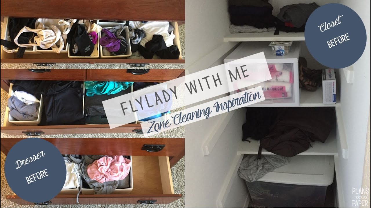 Fly Lady Zone Clean With Me | Dresser and Closet Declutter and Organize- 15 Minute Transformations