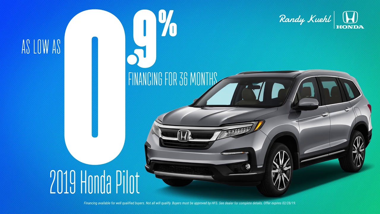 Randy Kuehl Honda 2019 Pilot Financing TV Spot