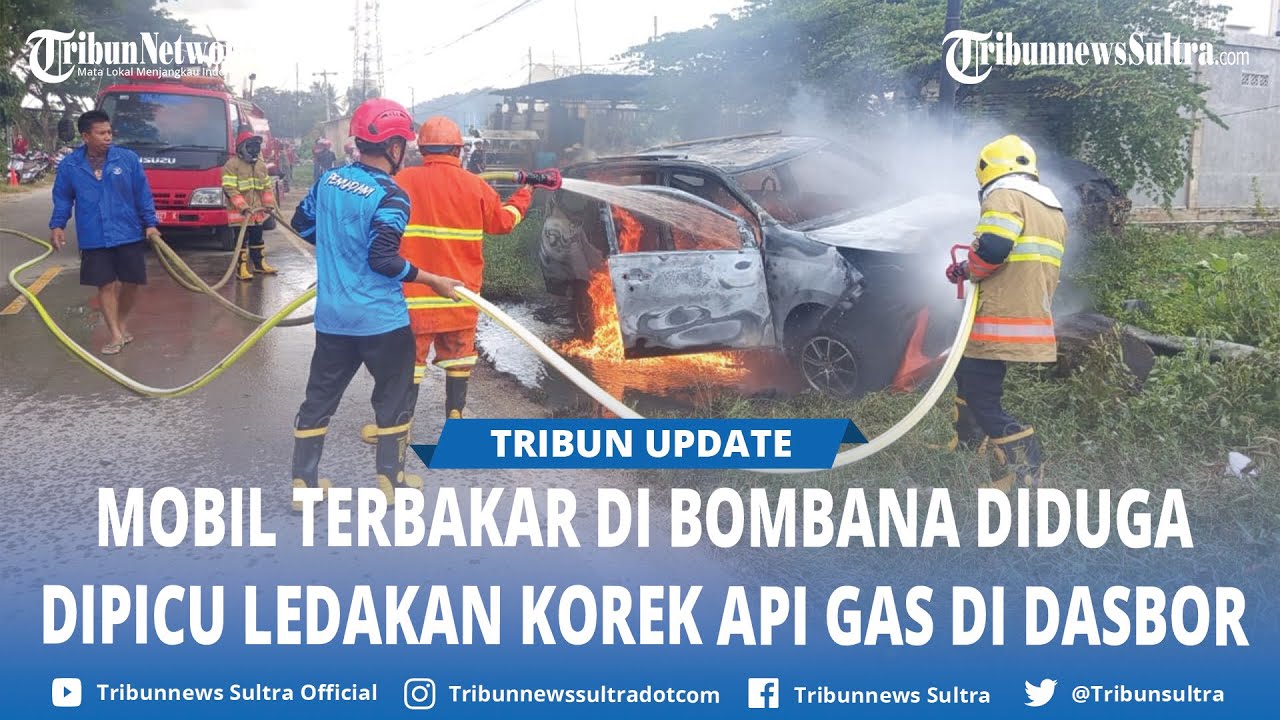 Mobil di Bombana Terbakar Diduga Akibat Korek Api Gas Meledak di Dasbor, Sopir Melompat Keluar
