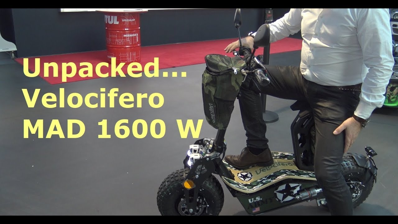 Velocifero MAD Elektro Scooter 1600 W unpacked 