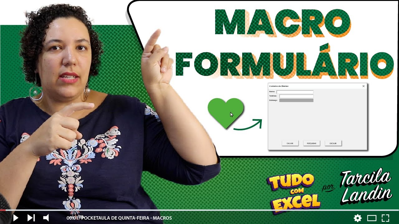 Como criar um formulário no Excel - PocketAula VBA