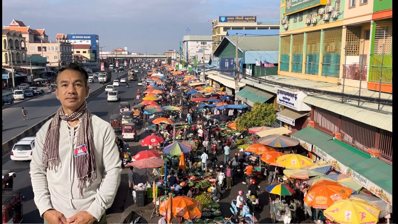 Phsar Champuvoin  in Chaom Chau , Phnom Penh. ផ្សារជម្ពូវ័ននៅភ្នំពេញ​​  2025