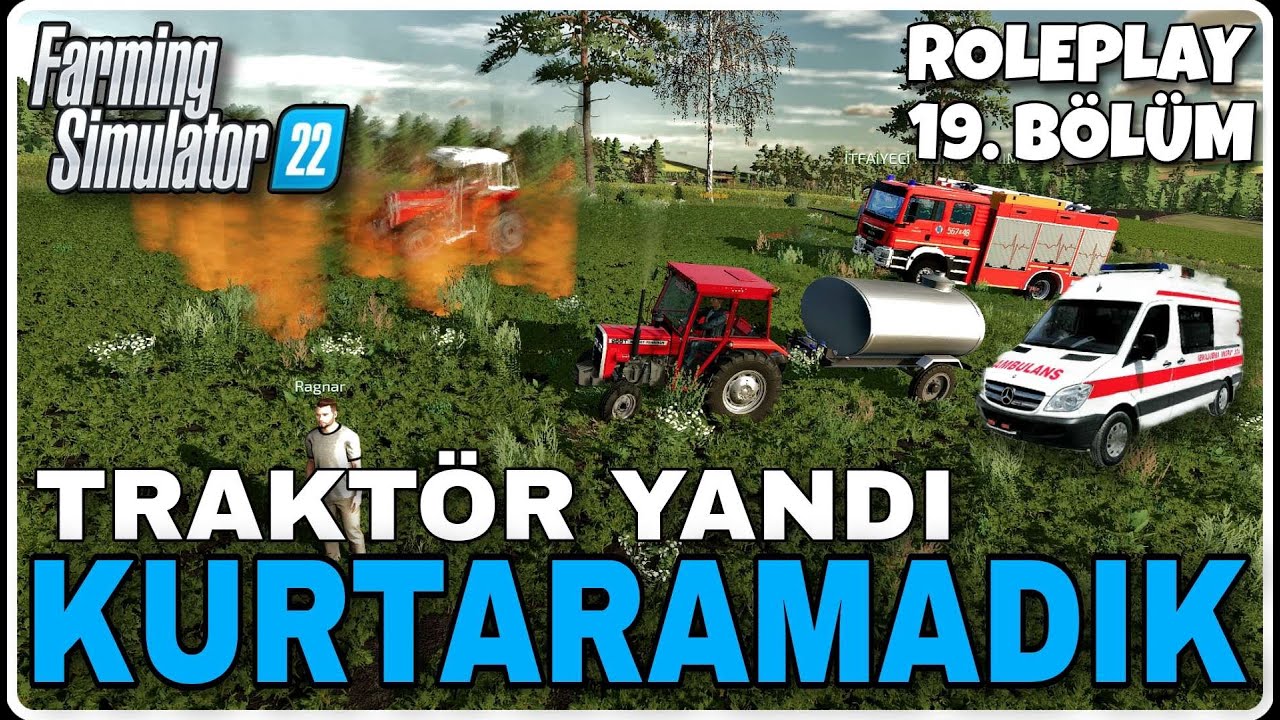 KISA DEVRE YÜZÜNDEN TRAKTÖR TAMAMEN YANDI / ZARAR ÇOK BÜYÜK / #55_ragnar #RP