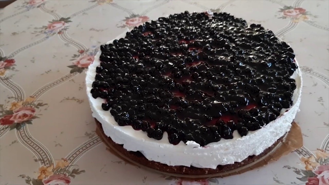 Чийзкейк с боровинки ( Без печене ) -  Cheesecake with blueberries