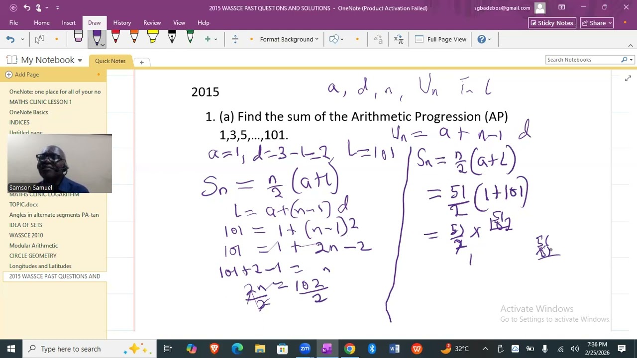 WASSCE QUESTIONS: AP & Venn Diagram
