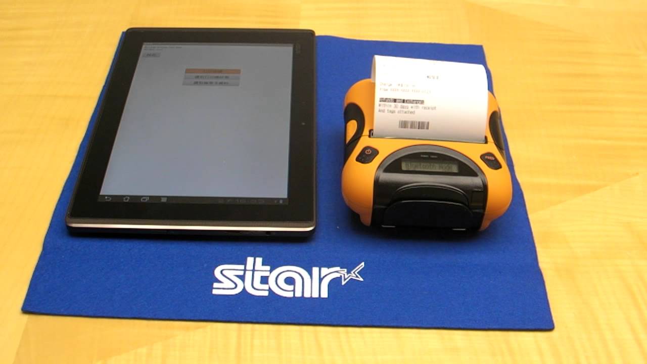 Tablet printer - Star SM-T300 wifi Portable Printer with Android Tablet