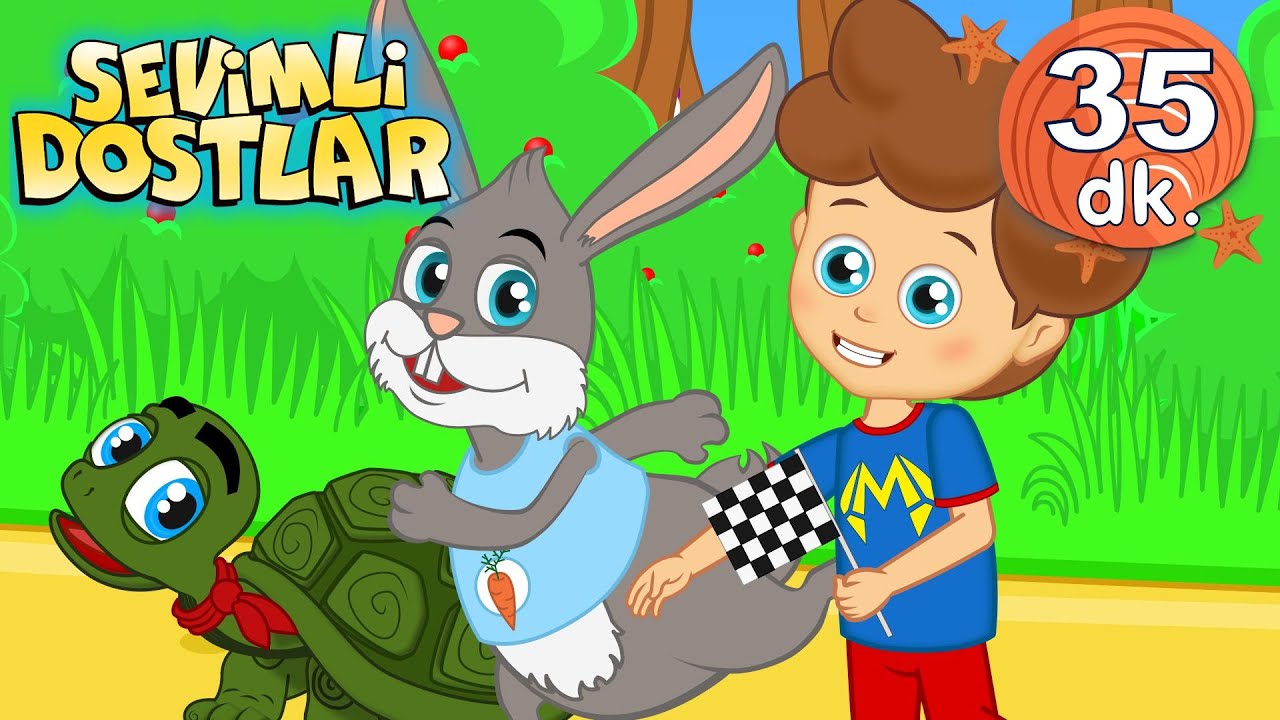 Tavşan ve Kaplumbağa Sevimli Dostlar Bebek Şarkıları |Çocuk şarkıları |  Adisebaba TV Nursery Rhymes