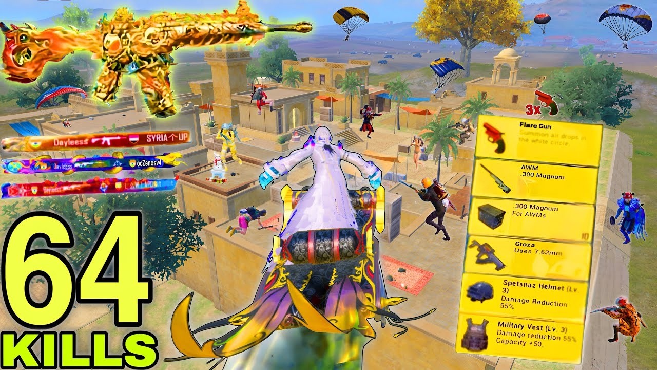 64 KILLS!😍 NEW UPDATE BEST LOOT GAMEPLAY w/ GROZA + AWM🔥