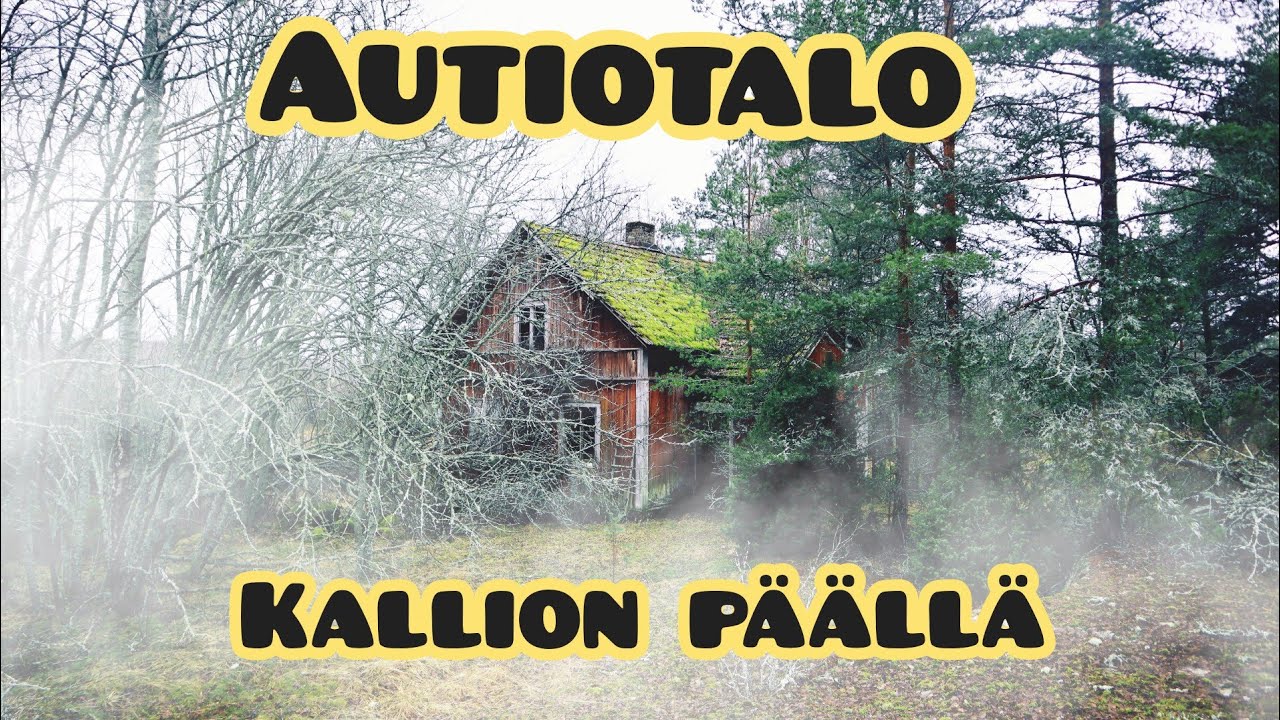 Autiotalo sekä navetta kallion päällä