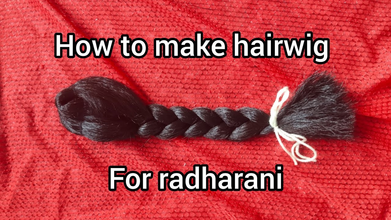 Hairwig making for radhakrishna ji radharani hairwig 🙏🤩#radhakrishna #laddugopalposhak #virdavan 