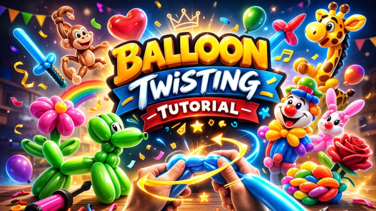 Are you bored at a party ?? - BALLOON TWISTING TUTORIAL