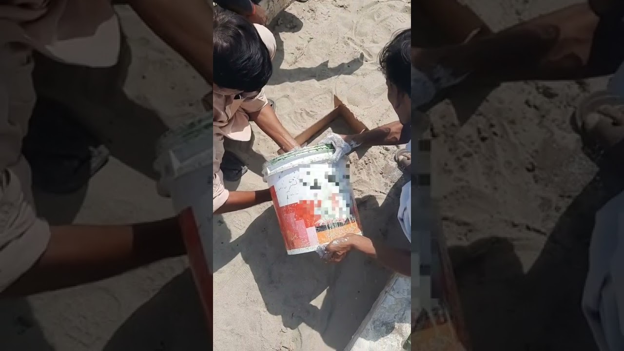 How are footprints on the ground removed with plaster of Paris?