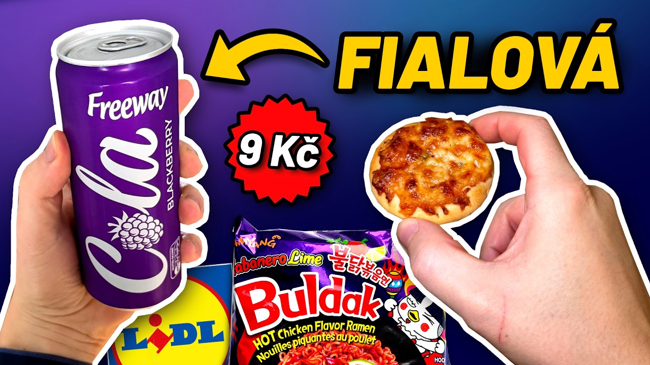 FIALOVÁ COLA Z LIDLU! a mini PIZZA...