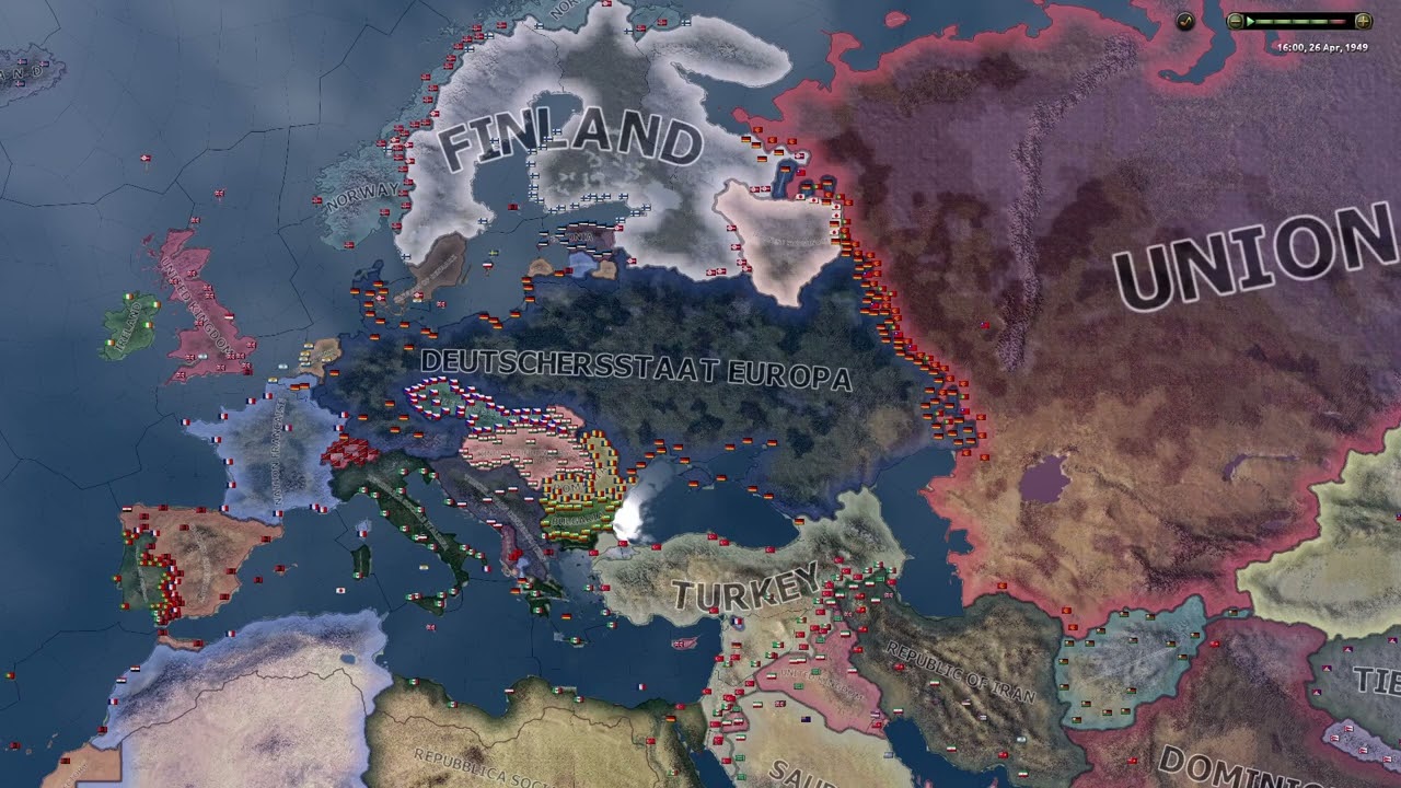Better alternative history Germany reworked - Hoi4 Timelapse