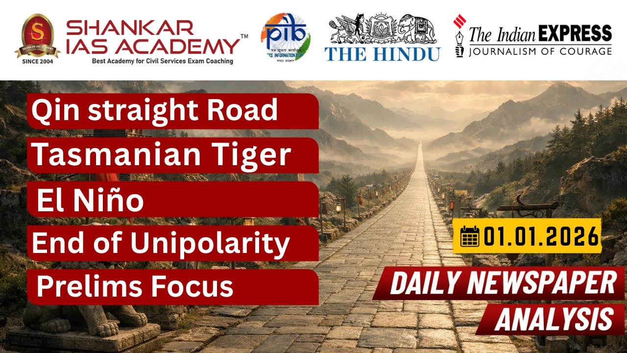 `Daily Current Affairs Analysis | January 01, 2026 | Shankar IAS Academy | UPSC | Mains 2025
