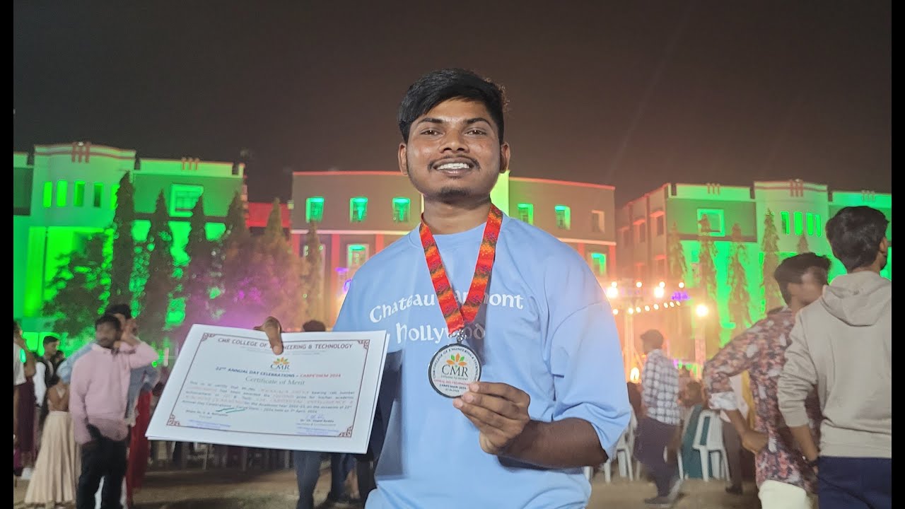 College lo Manak Merit Medal || Idhe Last Annual Day   || CMRCET || Mr. Shiva || 7th April 2024