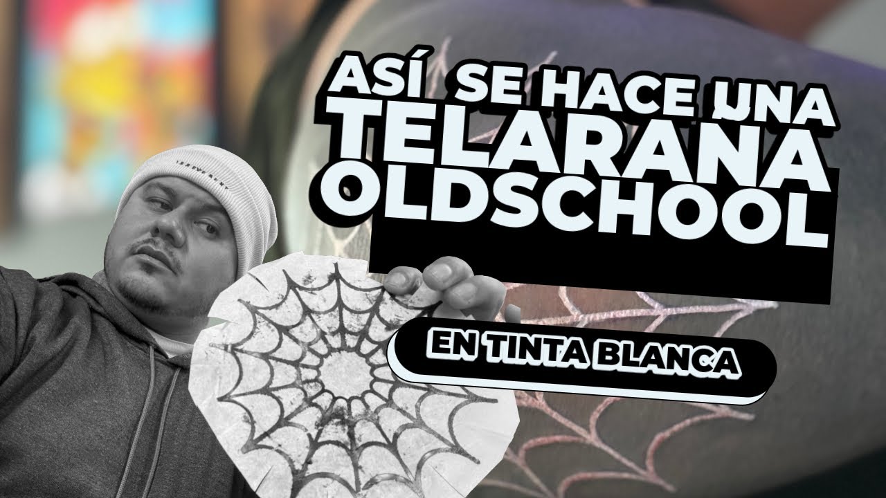 Tatuar una TELARAÑA OLD SCHOOL con TINTA BLANCA | ¿Funciona? 