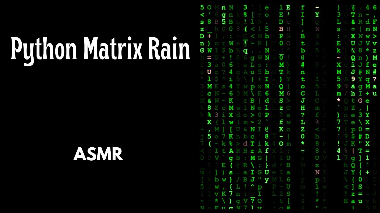 Coding Matrix Digital Rain in Python (Pygame) | Satisfying ASMR