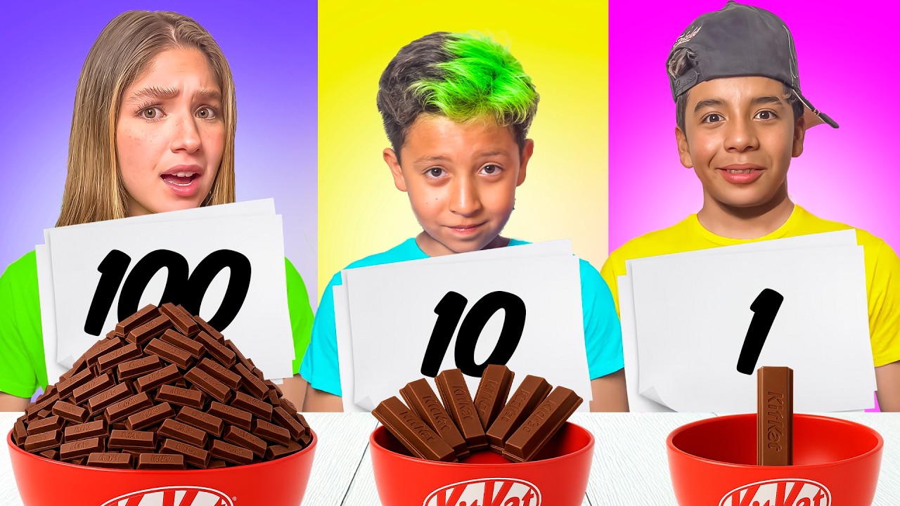 COMIENDO 100 CAPAS DE COMIDA CHALLENGE!! *dulces* 