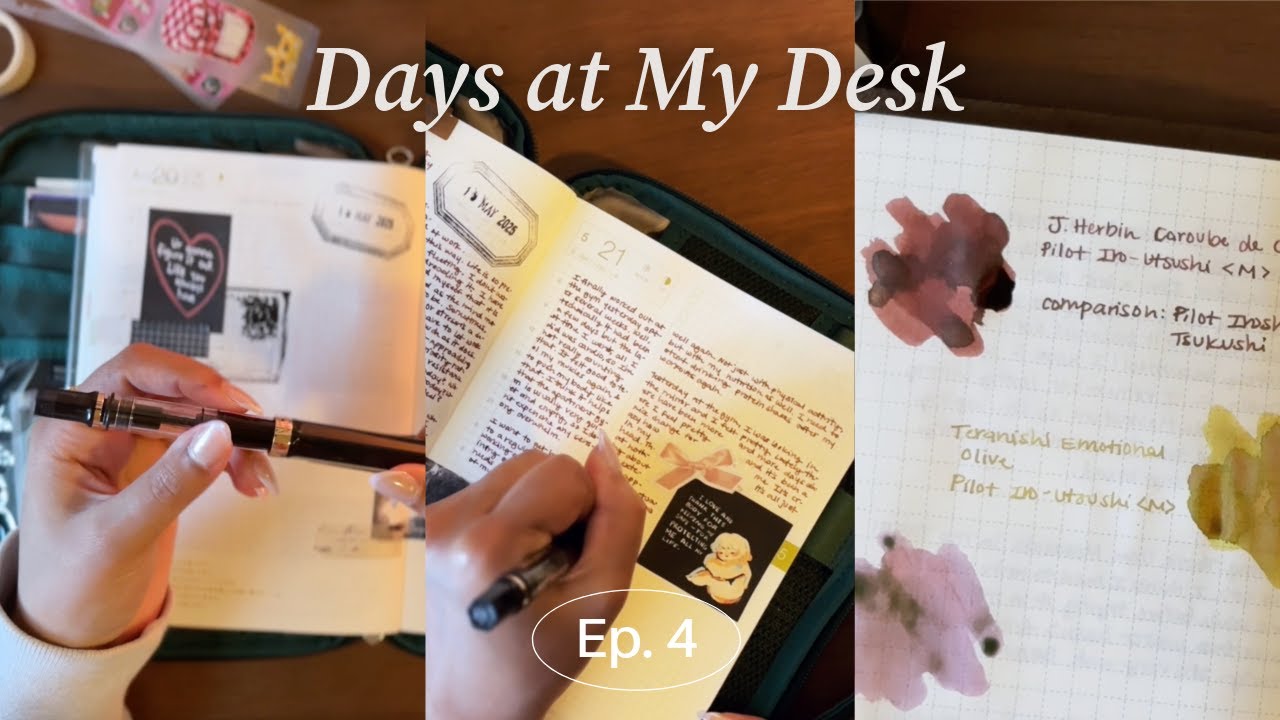 Days at My Desk (ep. 4) ✸ journaling, digital drawing, ink swatching, Canon Ivy