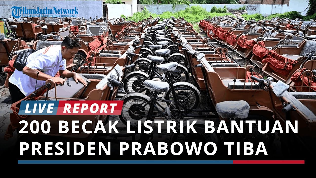 200 Becak Listrik Bantuan Presiden Prabowo Tiba di Banyuwangi, Diprioritaskan untuk Lansia
