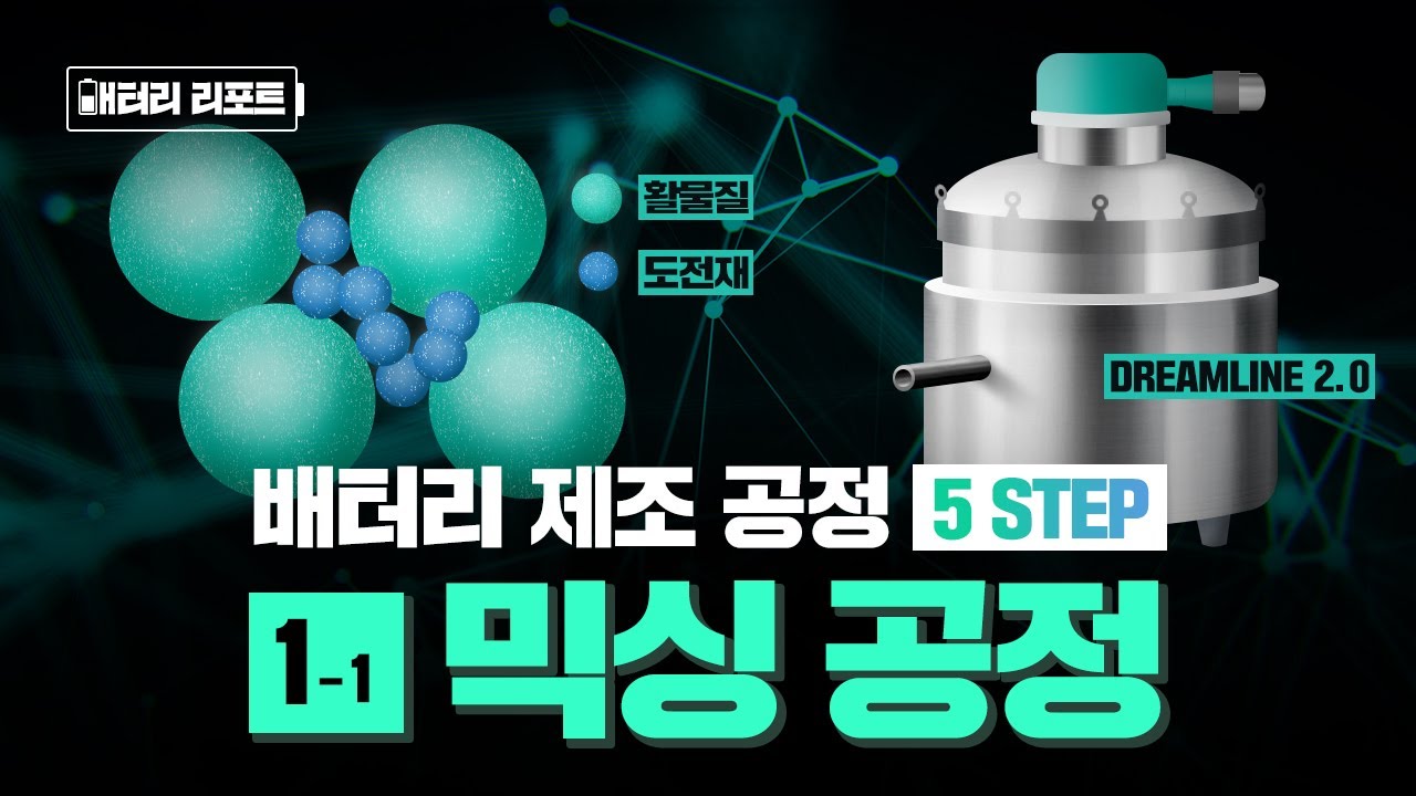 [배터리리포트] 양극& 음극을 만드는 전극 공정의 첫 단계, 믹싱 공정! 활물질 섞기